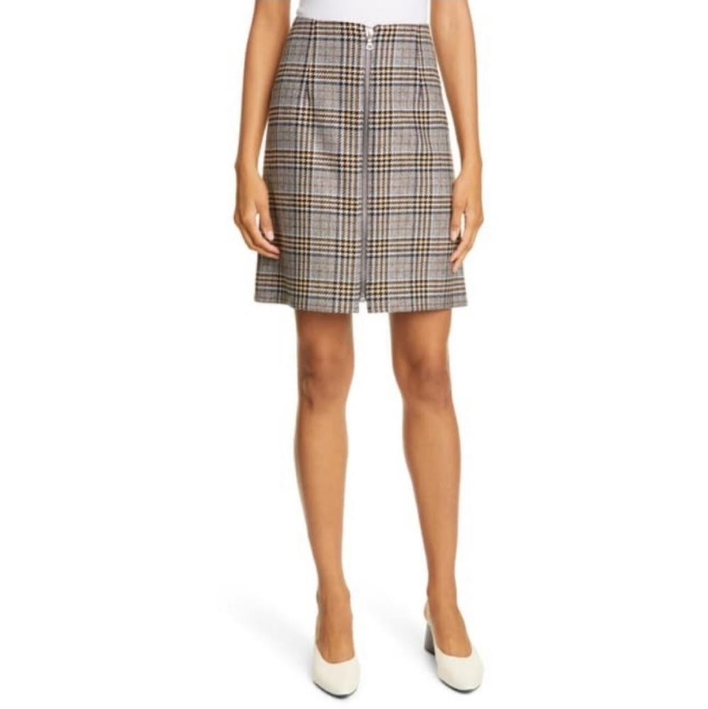 Judith & Charles "Modica" Check Plaid Skirt Size 6